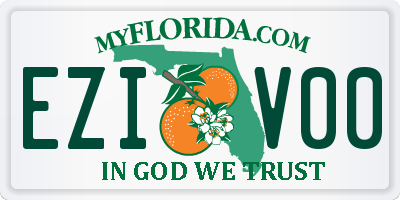 FL license plate EZIV00