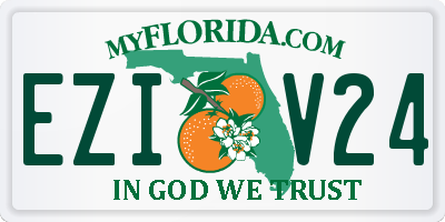 FL license plate EZIV24