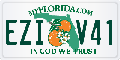 FL license plate EZIV41