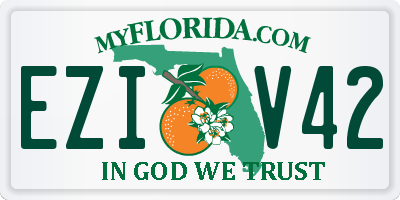 FL license plate EZIV42