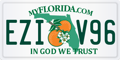 FL license plate EZIV96