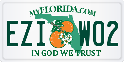 FL license plate EZIW02