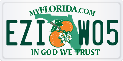 FL license plate EZIW05