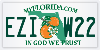 FL license plate EZIW22