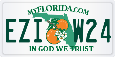 FL license plate EZIW24