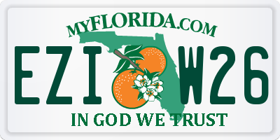 FL license plate EZIW26