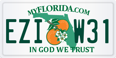 FL license plate EZIW31