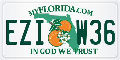 FL license plate EZIW36