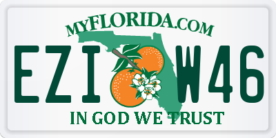 FL license plate EZIW46