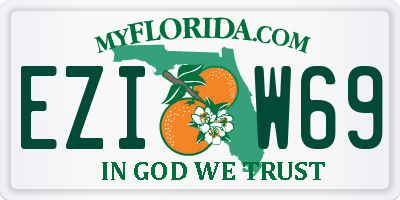 FL license plate EZIW69