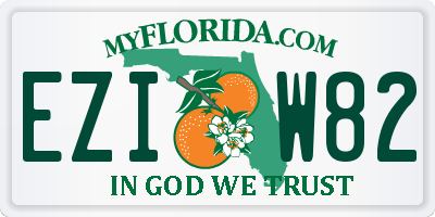 FL license plate EZIW82