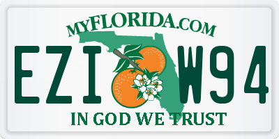 FL license plate EZIW94