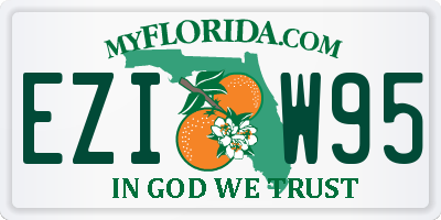 FL license plate EZIW95
