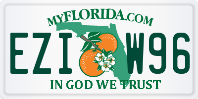 FL license plate EZIW96