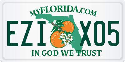 FL license plate EZIX05