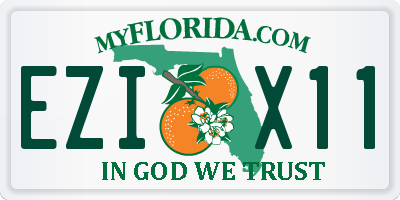 FL license plate EZIX11