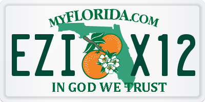 FL license plate EZIX12