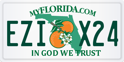 FL license plate EZIX24