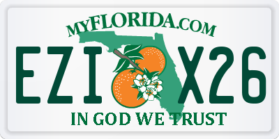 FL license plate EZIX26
