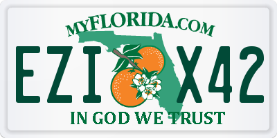 FL license plate EZIX42