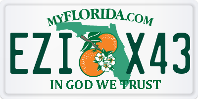 FL license plate EZIX43