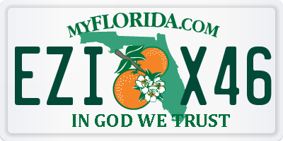 FL license plate EZIX46