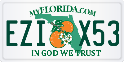 FL license plate EZIX53