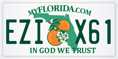FL license plate EZIX61