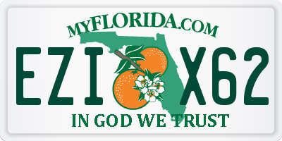 FL license plate EZIX62