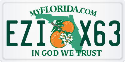 FL license plate EZIX63