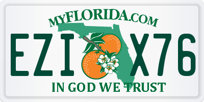 FL license plate EZIX76