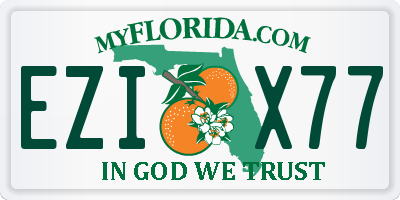 FL license plate EZIX77