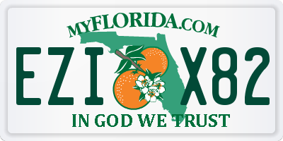 FL license plate EZIX82