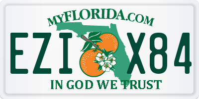 FL license plate EZIX84