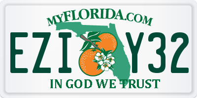 FL license plate EZIY32