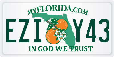 FL license plate EZIY43