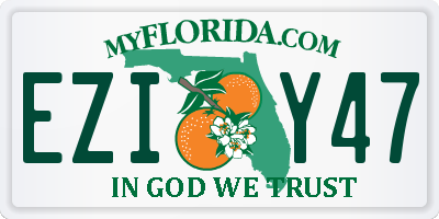 FL license plate EZIY47