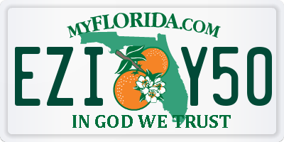 FL license plate EZIY50