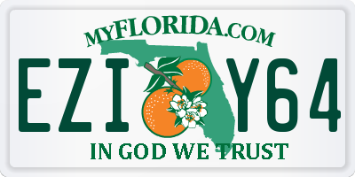 FL license plate EZIY64