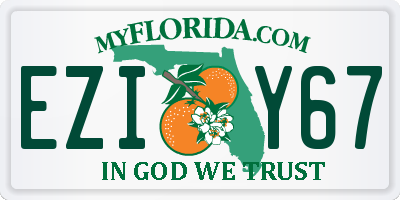 FL license plate EZIY67