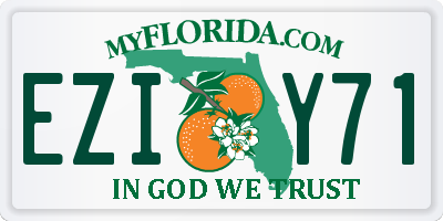 FL license plate EZIY71