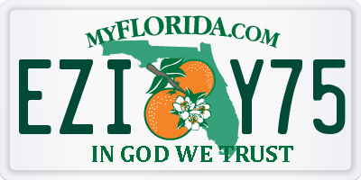 FL license plate EZIY75