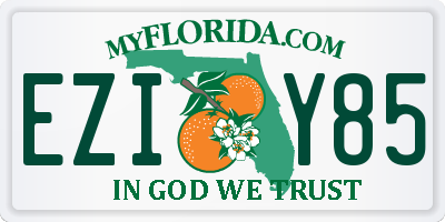 FL license plate EZIY85