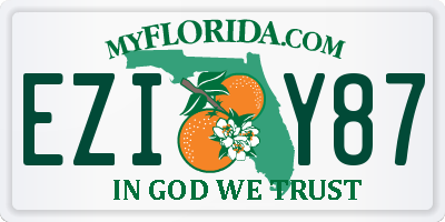FL license plate EZIY87