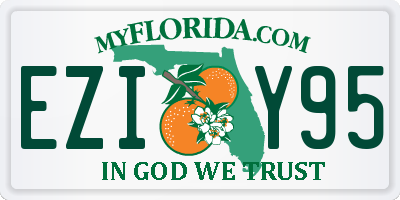 FL license plate EZIY95