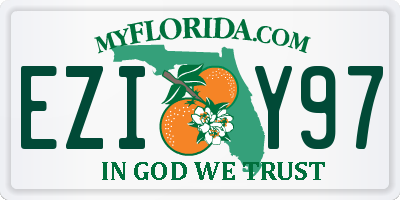 FL license plate EZIY97