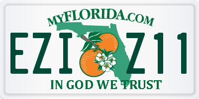 FL license plate EZIZ11