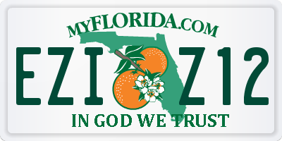 FL license plate EZIZ12