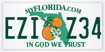FL license plate EZIZ34
