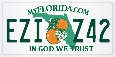 FL license plate EZIZ42